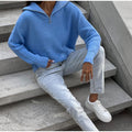 Agathe | Oversized Half-Zip Sweater with Stand Collar for Women 3