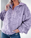 Greer | Quarter-Zip Textured Fleece Pullover for Women 3