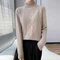Rina | Relaxed Cable Knit Turtleneck Sweater for Women 6