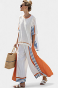 Wide-Leg Striped Linen Pants and Top Set Relaxed 4