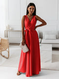 Women's Wrap Maxi Dress Wedding Guest Elegant 4