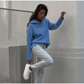 Agathe | Oversized Half-Zip Sweater with Stand Collar for Women 7