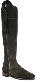 Valentina Slim | Olive Green Narrow-Calf Riding Boots for Women 1