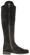 Valentina Slim | Olive Green Narrow-Calf Riding Boots for Women 2