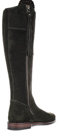 Valentina Slim | Olive Green Narrow-Calf Riding Boots for Women 3
