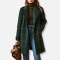 Arvae | Plaid Wool Long Coat for Women 1