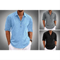 Men's Short Sleeve Casual Harbour Print Shirt 4