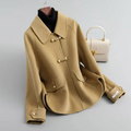 Short Slim Double-Sided Wool Coat for Women 3