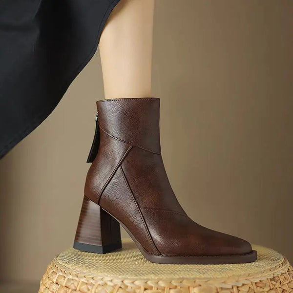 Meredith | Angular Panel Ankle Boots for Women