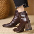 Marielle | Structured Square Toe Ankle Boots for Women 6