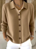 Genevieve | Classic Women's Collared Knit Cardigan 3