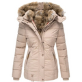 Wool-Cotton Padded Hooded Parka for Women 2