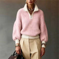 Noelle | Cozy Women's Quarter-Zip Brushed Knit Sweater 3
