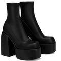 Aria | Platform Sock-Style Ankle Boots for Women 6