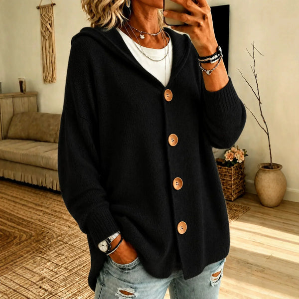 Ophira | Relaxed Women's Hooded Button Cardigan