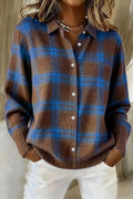 Isolde | Cozy Women's Oversized Plaid Knit Cardigan 5
