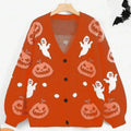 Sadie | Festive Women's Pumpkin Ghost Halloween Cardigan 2
