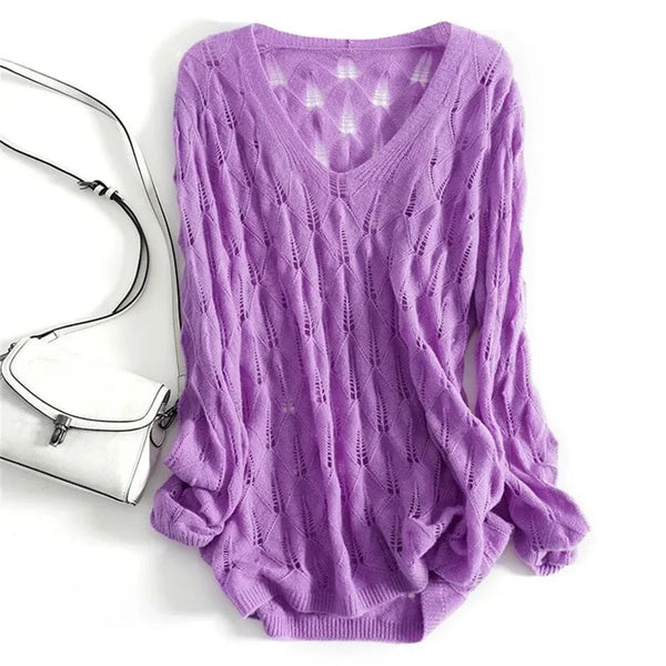 Aveline | Breezy Women's Open Knit Cover-Up Cardigan