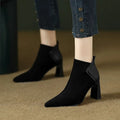 Romy | Flannel Pointed Toe Ankle Boots for Women 6