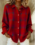 Isolde | Cozy Women's Oversized Plaid Knit Cardigan 6