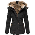 Wool-Cotton Padded Hooded Parka for Women 3