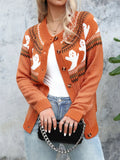 Delia | Festive Women's Ghost Print Halloween Cardigan 2