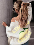 Adalyn | Playful Women's Lemon Print Cardigan 6