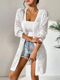 Rosaline | Effortless Women's Open Knit Longline Cardigan 5