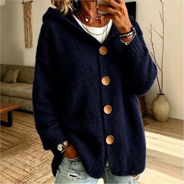 Willa | Cozy Women's Hooded Oversized Cardigan
