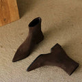 Nessa | Faux Suede Pointed Toe Ankle Boots for Women 5