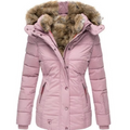 Wool-Cotton Padded Hooded Parka for Women 6