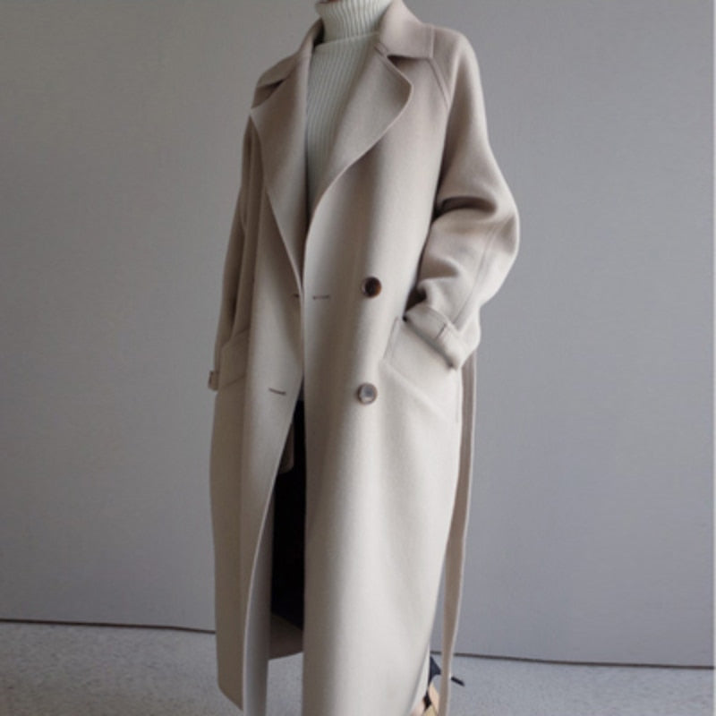 Ivy | Wool-Blend Long Coat for Women
