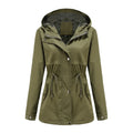 Hooded Anorak Rain Jacket for Women, Drawstring Waist 1