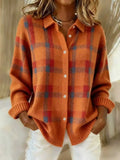 Isolde | Cozy Women's Oversized Plaid Knit Cardigan 2