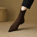 Nessa | Faux Suede Pointed Toe Ankle Boots for Women 3