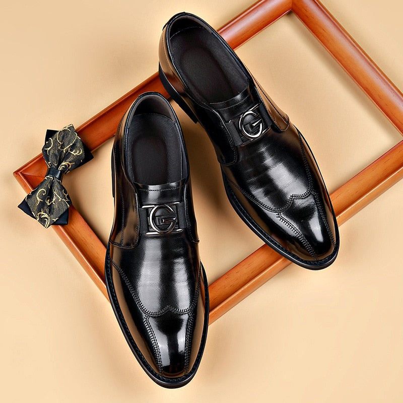 Men's Buckle Loafers, Polished Smart Slip On