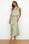 Women's Halter Evening Dress Chic Formal Fitted 2