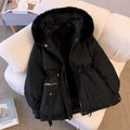 Drawstring Hood Fleece-Lined Down Parka for Women 3