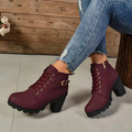 Anti-Slip Lace-Up High Heel Boots for Women 1