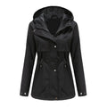 Hooded Anorak Rain Jacket for Women, Drawstring Waist 5