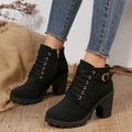 Anti-Slip Lace-Up High Heel Boots for Women 4