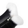 Women's Heeled Winter Ankle Boots, Faux Fur Trim Platform 7