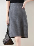Borislava | Cozy Women's Knit Midi Skirt 1