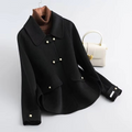 Short Slim Double-Sided Wool Coat for Women 6