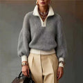 Noelle | Cozy Women's Quarter-Zip Brushed Knit Sweater 2