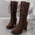 Round Toe High Lace-Up Winter Boots for Women 6