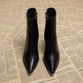Square Heel Pointed Toe Ankle Boots for Women 4