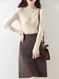 Borislava | Cozy Women's Knit Midi Skirt 6