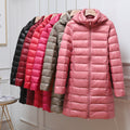 Longline Quilted Puffer Jacket for Women, Hooded 5