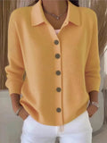 Genevieve | Classic Women's Collared Knit Cardigan 5